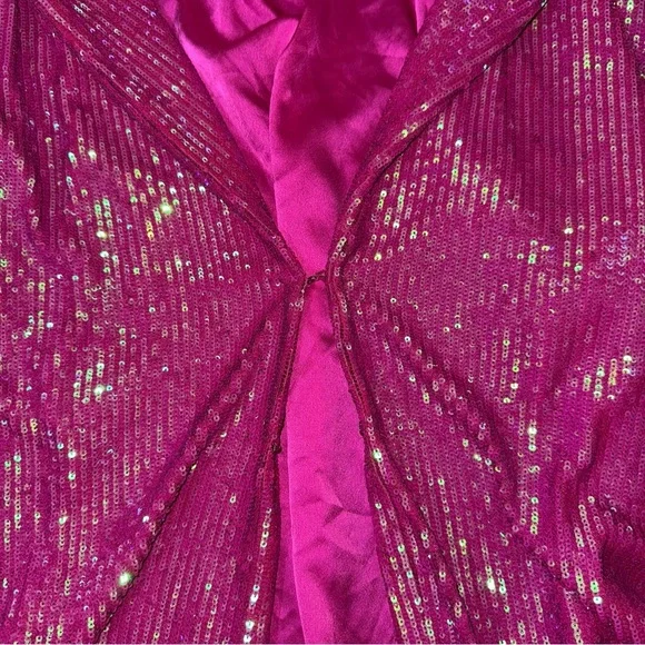 NEW Show Me Your Mumu Dance Blazer Disco Pink Sequins Size Medium - Picture 8 of 14